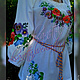 Summer embroidery 'Pansies', Blouses, Slavyansk-on-Kuban,  Фото №1