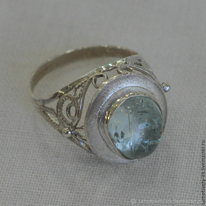 Ring with aquamarine ice Blue, Rings, Irkutsk,  Фото №1
