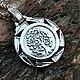 Оберег Алатырь в Свете - Серебро (3 см). Медальон. Altay-strong. Ярмарка Мастеров.  Фото №5