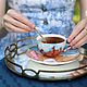 Tea porcelain couple 'Velvet season'. Single Tea Sets. KASTdecor. My Livemaster. Фото №6