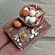 Food for dolls - Board with eggs for dollhouse miniature 1 12. Doll food. MiniDom (Irina). Online shopping on My Livemaster.  Фото №2