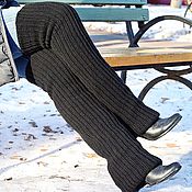 Вязаный свитер из альпаки с воротником-капюшоном