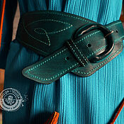 Аксессуары handmade. Livemaster - original item Asymmetrical belt with leather buckle. Handmade.