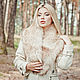 Raccoon fur collar in white, Collars, Moscow,  Фото №1