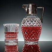 Посуда handmade. Livemaster - original item Crystal jug with silver. Handmade.