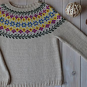 Одежда handmade. Livemaster - original item A female lopapeisa sweater Like a primrose turns yellow in the grass by a stream. Handmade.