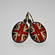 Earrings bronze the British flag. Earrings. Linda (LKdesign). Online shopping on My Livemaster.  Фото №2