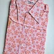 Винтаж handmade. Livemaster - original item Vintage men`s shirt with a fun pattern 40 p. Soviet-era China. Handmade.
