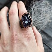 Double ring agate and azurite