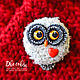 Owl Valentine Brooch, Brooches, Moscow,  Фото №1
