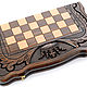 Chess Backgammon carved 'Crown' average 50. Chess. H-Present more, than a gift!. My Livemaster. Фото №4