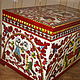 Store things: Chest wooden painted large. Storage of things. Russian Folk Painting. My Livemaster. Фото №6