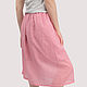 Order Pink cotton skirt pink hearts. Yana Levashova Fashion. Livemaster. . Skirts Фото №3