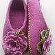 Felted Slippers womens pink. Slippers. Saenko Natalya. Online shopping on My Livemaster.  Фото №2