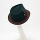 Order Tyrolean hat with feathers. Color dark green/nesquik. Exclusive HATS. LANA ANISIMOVA.. Livemaster. . Hats1 Фото №3