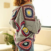Одежда handmade. Livemaster - original item cardigans: Crochet cardigan 