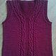 Order Knitted vest 'School' handmade. hand knitting from Galina Akhmedova. Livemaster. . Vests Фото №3