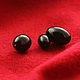 Olive-amber7h9mm-dark cherry-Drilled - Real, Beads1, Kaliningrad,  Фото №1