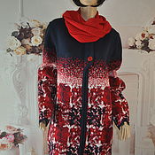 Одежда handmade. Livemaster - original item Knitted cardigan with a snood,54-56p., half-wool.. Handmade.