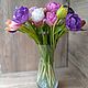 Polymer clay tulips, custom made. Flowers. Marina Zhadan. My Livemaster. Фото №4