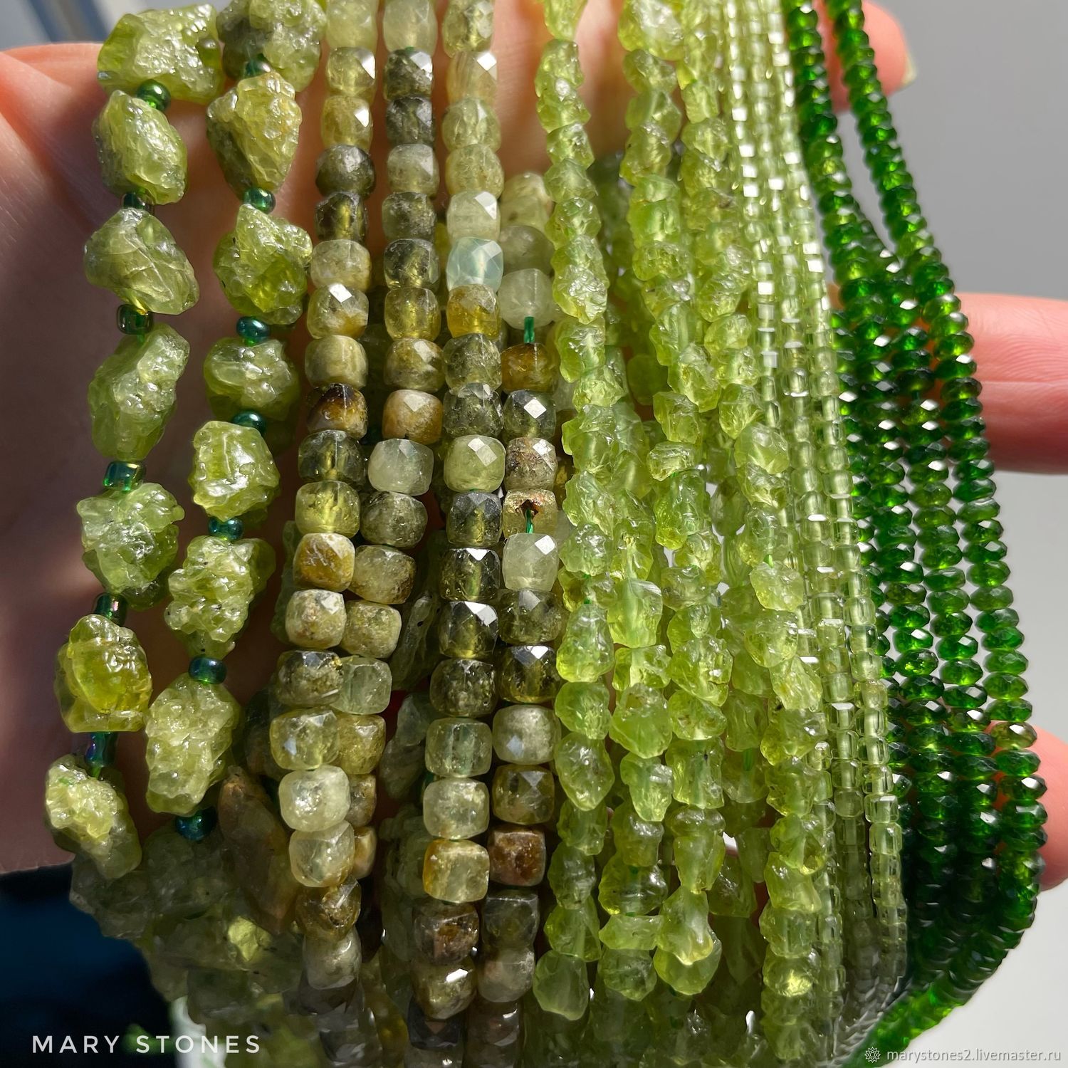 Хризолит (перидот, оливин) самородки 4-6 мм купить в интернет-магазине ...