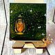 'Warm glow of fireflies' acrylic (butterflies, lamp, miniature), Pictures, Korsakov,  Фото №1