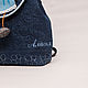Детский джинсовый рюкзачок Маленькая принцесса Николь. Сумки для детей. Катя Баланина (Сумки, рюкзаки). Ярмарка Мастеров.  Фото №4