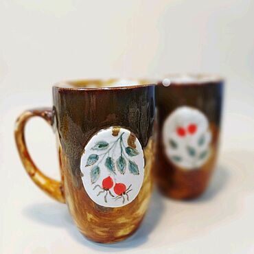 Посуда ручной работы. Ярмарка Мастеров - ручная работа Кружка из полуфарфора. Handmade.