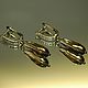Drop earrings with rauchtopaz (smoky quartz), Earrings, Moscow,  Фото №1