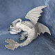 Toothless. White dragon. How to train your dragon 3. Brooches. master Alena Litvin. My Livemaster. Фото №5