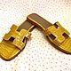 Order Sandals made of genuine crocodile leather, in yellow!. SHOES&BAGS. Livemaster. . Flip flops Фото №3