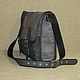 Men's messenger shoulder bag genuine leather and textile HELIOS. Men\'s bag. Tais-bags. My Livemaster. Фото №4