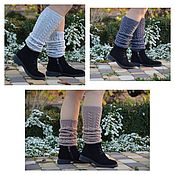 Аксессуары handmade. Livemaster - original item Leg warmers: Fashionable knitted woolen leggings for women. Handmade.