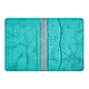 Passport cover 'Euro' Turquoise Python. Passport cover. murzikcool. Online shopping on My Livemaster.  Фото №2