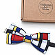 Bow tie with a picture, Mondrian. Butterflies. VasilinaBowtie. Online shopping on My Livemaster.  Фото №2