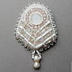 Brooch beaded with pearls and mother of pearl Memory. Brooches. Beads Ideas. My Livemaster. Фото №4