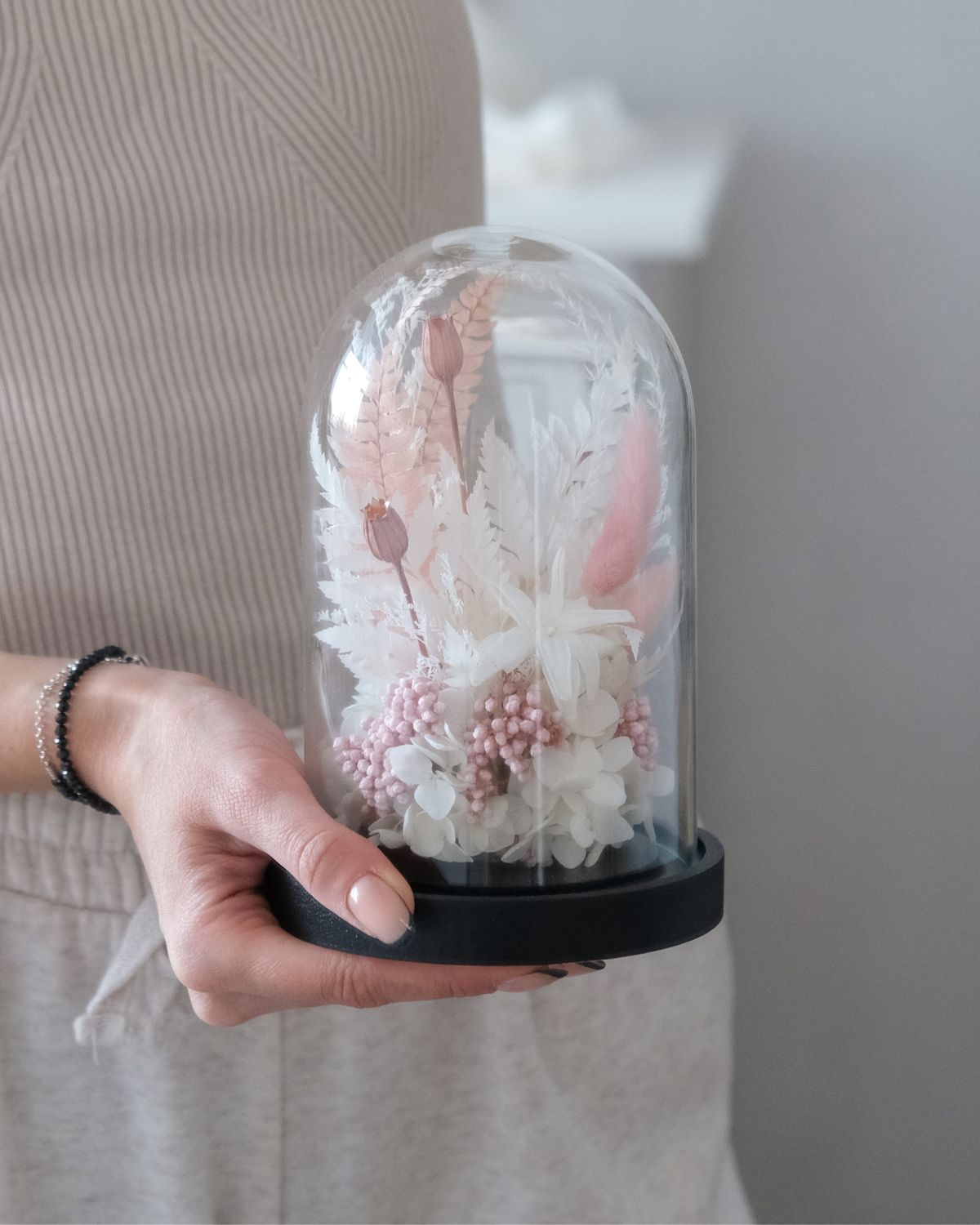 Колба с сухоцветами и стабилизированными цветами в интернет-магазине ...