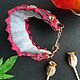 Handmade textile bracelet 'Scarlet poppies'. Textile bracelet. Straw creations. My Livemaster. Фото №6
