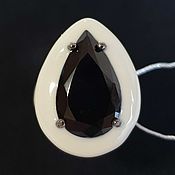 Украшения handmade. Livemaster - original item Silver ring with onyx and enamel. Handmade.