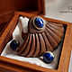 Set Ring earrings with lapis lazuli Lotus, Jewelry Sets, Rostov,  Фото №1