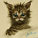 Pastel painting ' Kitten Tishka'. Pictures. yuliabogun. Online shopping on My Livemaster.  Фото №2