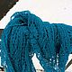 Ажурный бирюзовый шарф, палантин из шерсти. Шарфы. IRINA GRUDKINA Handmade Knitwear. Ярмарка Мастеров.  Фото №8