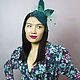 Hat with a veil 'Emerald'. Hats1. Novozhilova Hats. Online shopping on My Livemaster.  Фото №2