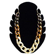 Украшения handmade. Livemaster - original item Fashion Necklace Chain Tricolor Leather color Gold Bronze Chain. Handmade.