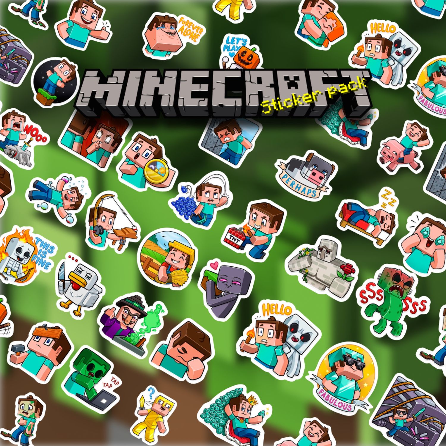 Stickers -MINECRAFT- в интернет-магазине на Ярмарке Мастеров | Стикеры ...
