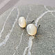 Earring studs ear studs set mother of pearl silver. Earrings. Jewelry and accessories by IRIS. My Livemaster. Фото №4