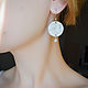 Pendientes de plata 'Morning Rose' con piedra lunar (adular). Earrings. Strangell Jewelry. Ярмарка Мастеров.  Фото №6