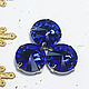 Rivoli rhinestones 18 mm Blue sapphire in a frame. Rhinestones. agraf. Online shopping on My Livemaster.  Фото №2