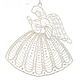 Embroidered interior hanging White angel Fairy Music toy 10pcs, Souvenirs with wishes, Moscow,  Фото №1