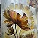 Painting with a large flower in a modern manner brown gray. Pictures. paintmart (oikos). My Livemaster. Фото №6